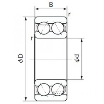 17 mm x 47 mm x 22.2 mm  NACHI 5303 angular contact ball bearings