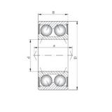 ISO 3303-2RS angular contact ball bearings